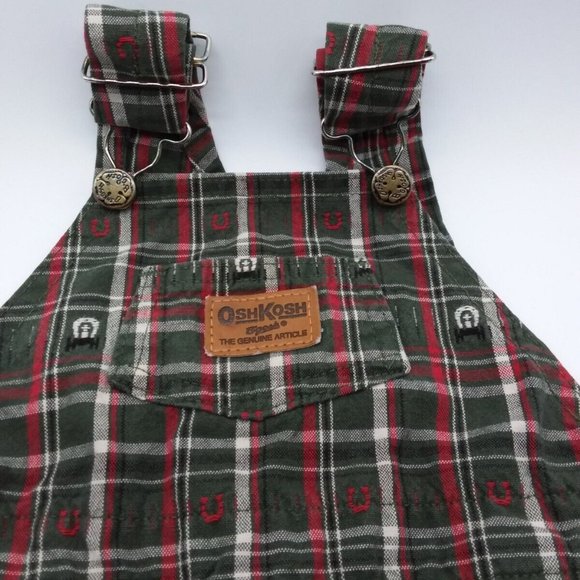 OshKosh B'Gosh Infant Baby Boys Western Theme Overalls Size 12 Months - Picture 2 of 12